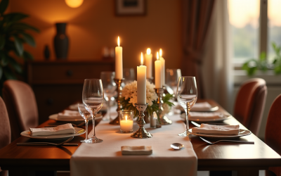 Bougie qui ne coule pas : le secret pour des tables impeccables sans traces de cire