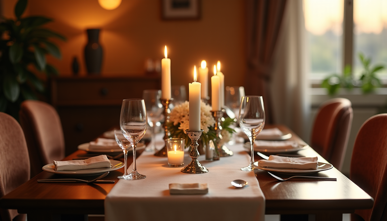 Bougie qui ne coule pas : le secret pour des tables impeccables sans traces de cire